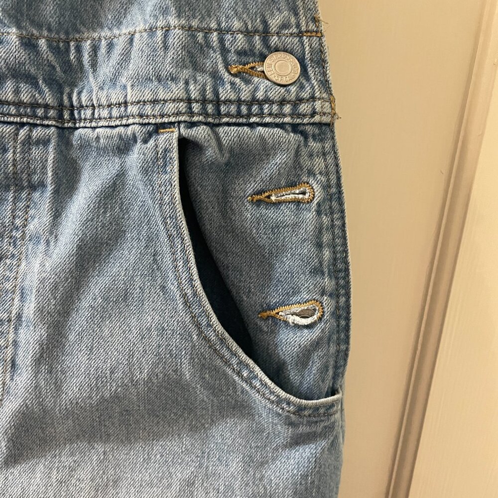 Levi's Shortalls Size M Two Horse Brand Overalls Shorts Medium Wash - Picture 7 of 12